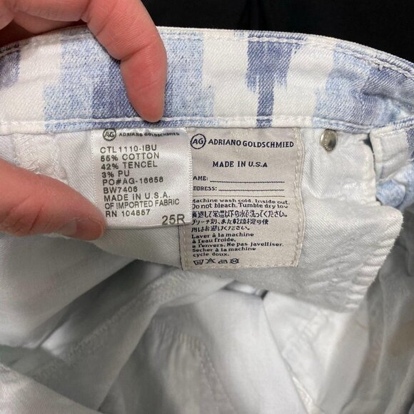 AG The Stilt Cigarette Leg Skinny Ikat Print Jean - Picture 6 of 8